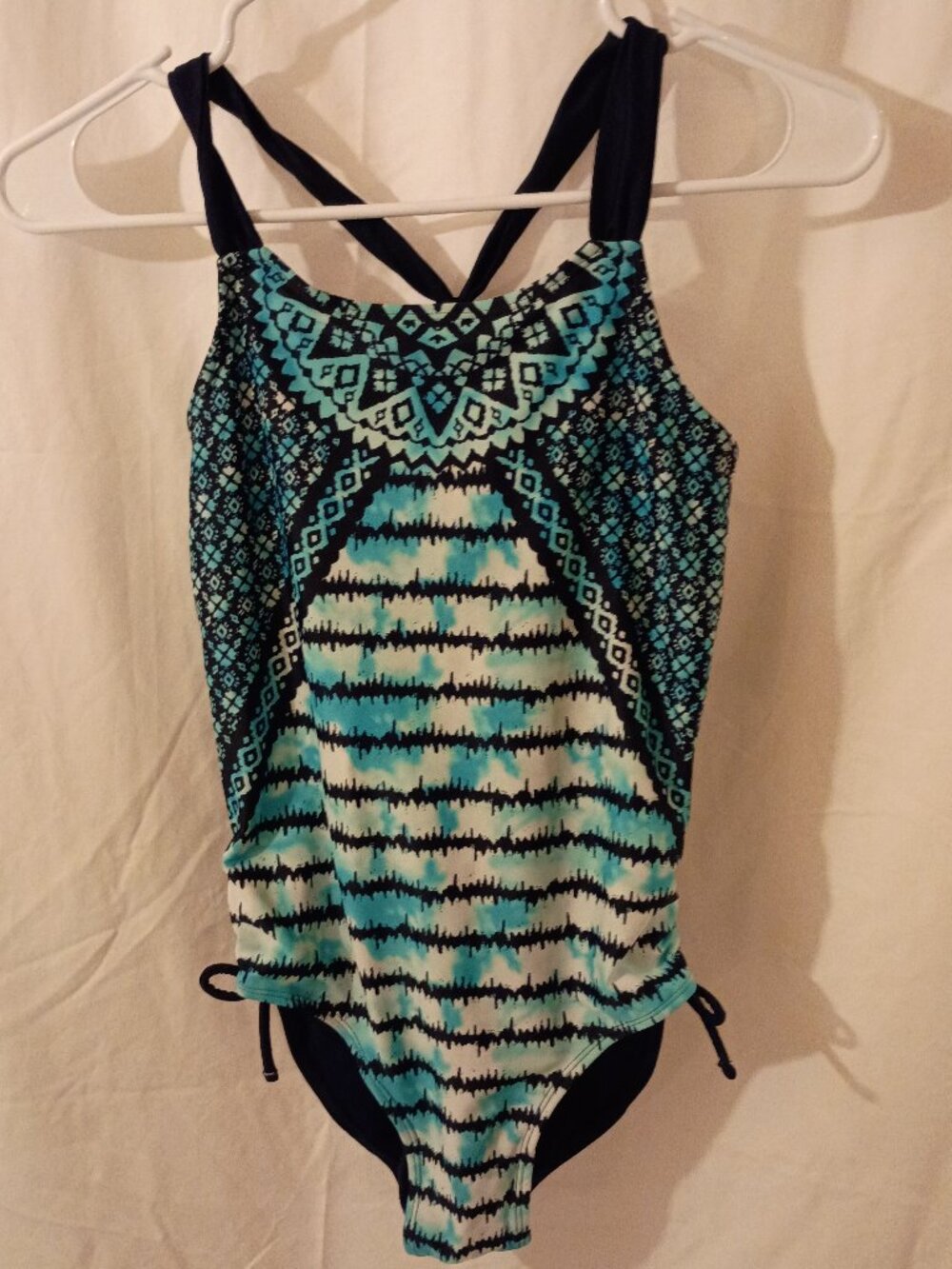 Justice Girls Size 14 Tie Dye One Piece Bathing Suit